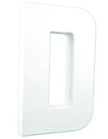 Cardboard Letter Cutout – Uppercase D 1