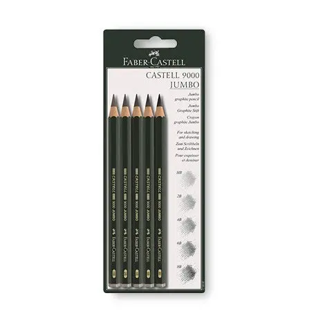 Castell 9000 Jumbo Graphite Pencil Set – 5 Pieces 1