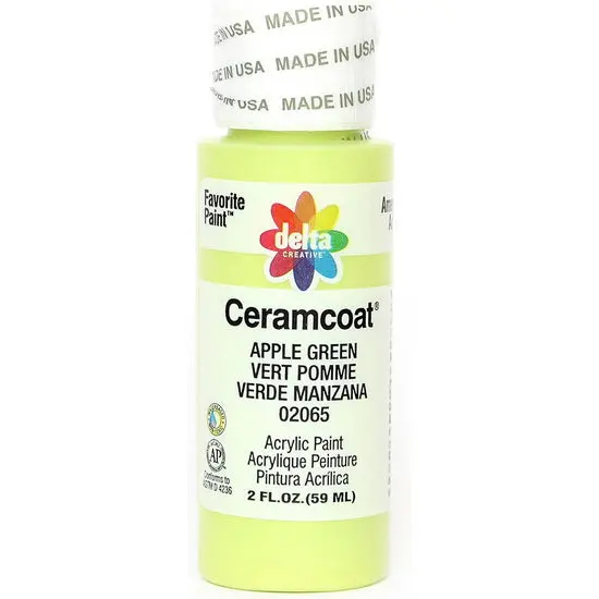 Ceramcoat Acrylic Paint – Apple Green, 60 Ml, Washable & Versatile 1