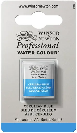 Cerulean Blue Watercolor Half Pan – Professional Grade, Series 3 1