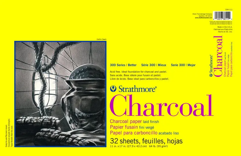 Charcoal Drawing Pad – 300 Gsm, 11×17 In (32 Sheets) 1