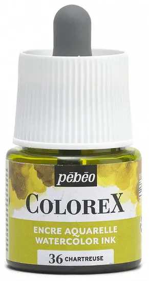 Chartreuse Colorex Watercolor Ink – 45Ml Vibrant Liquid Pigment For Illustration 1