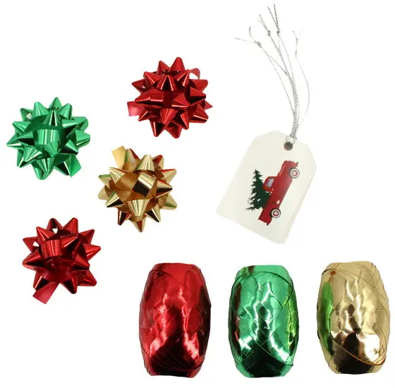 Christmas Craft Supplies: Ribbons, Choux Poms, And Holiday Labels 1