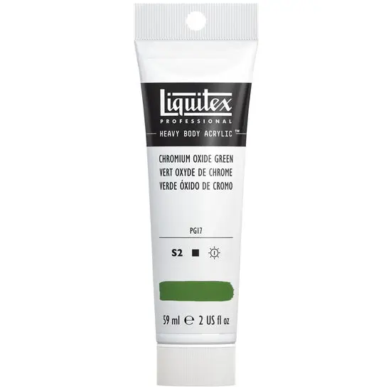 Chromium Oxide Green Heavy Body Acrylic – 2Oz Lightfast Artist Paint 1