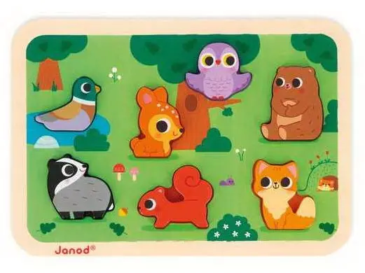 Chunky Forest-Themed Puzzle – 7-Piece Toddler Learning Toy 1