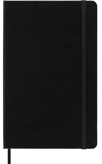 Classic Hardbound Plain Notebook – Black Cover With Centimeter Grid, 13" X 20" 1