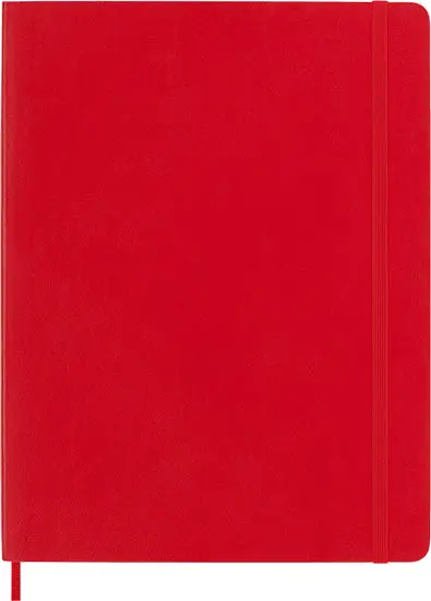 Classic Plain Notebook – Softcover, Scarlet Red, 19 × 25 Cm 1