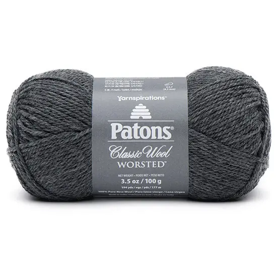 Classic Worsted-Weight Wool Yarn – Dark Gray Mix, 100 G 1