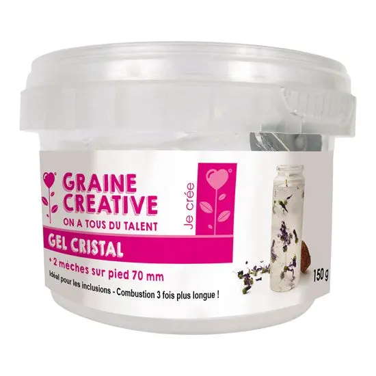 Clear Crystal Gel Candle Making Kit With Dual Wicks 1