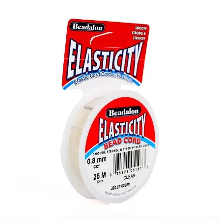 Clear Elastic Beading Thread – 0.8 Mm Diameter, 25 Meters 1