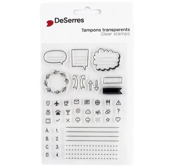 Clear Photopolymer Journaling Stamp Set 1