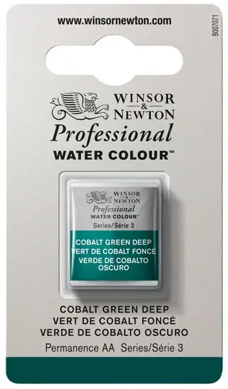 Cobalt Green Deep Watercolor Half Pan 1