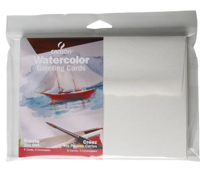 Cold-Pressed Watercolor Card & Envelope Set – 140 Lb, 5 X 7 In (6-Pack) 1