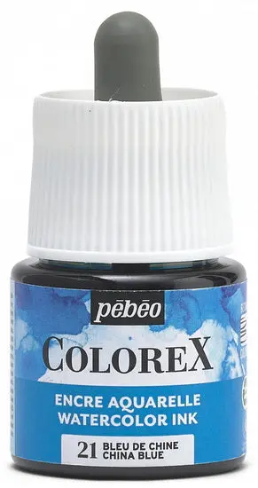 Colorex China Blue Watercolor Ink – 45Ml, Fluid & Intense 1