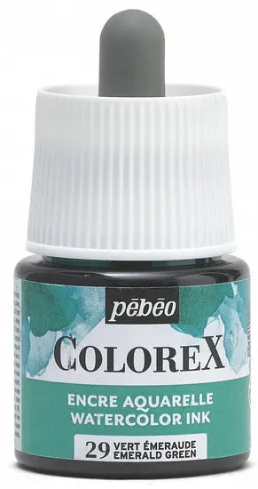 Colorex Watercolor Ink – Emerald Green, 45Ml Bottle 1