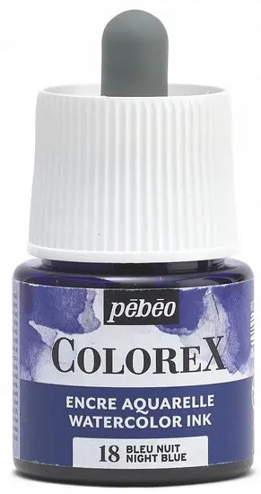 Colorex Watercolor Ink In Night Blue – 45 Ml Bottle 1