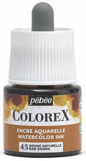 Colorex Watercolor Ink – Raw Sienna Shade, 45Ml Bottle 1