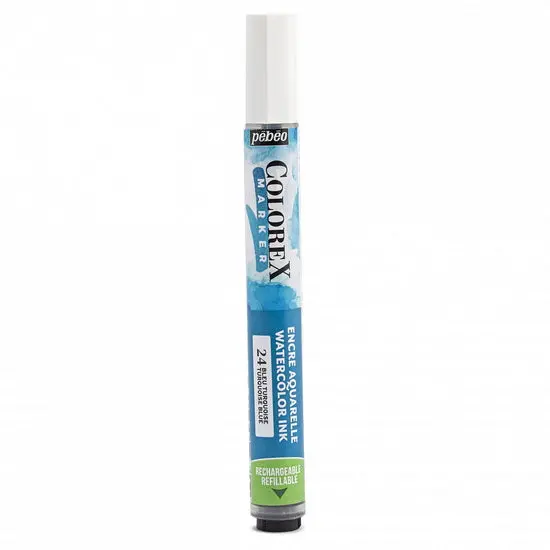 Colorex Watercolor Marker – Turquoise Blue, Fine Tip 1