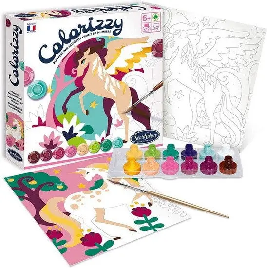 Colorizzy Paint-By-Numbers Kit – Unicorn Design 1