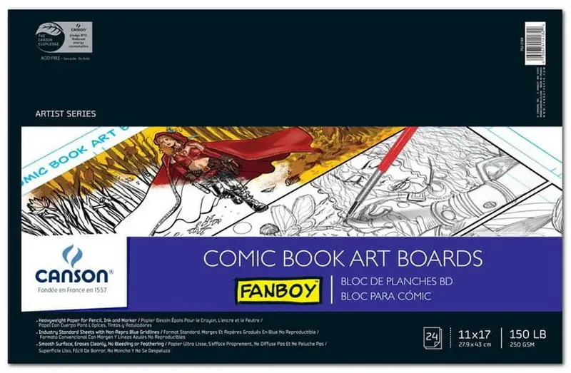 Comic Art Paper Pad – 250 Gsm, 11 X 17 Inches (24 Sheets) 1