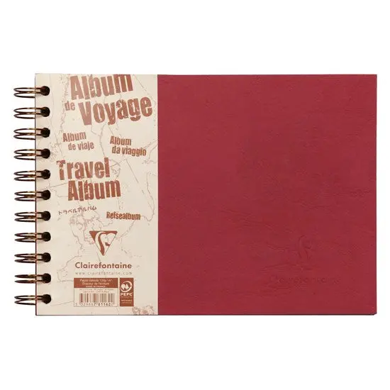 Compact Travel Scrapbook Album – Vibrant Red Cover 1