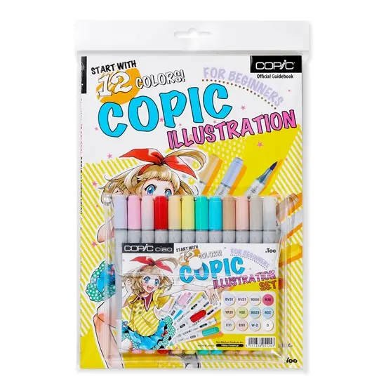 Copic Ciao Marker Set – 12 Basic Colors For Manga & Illustration 1