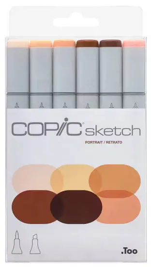 Copic Sketch Marker Set – Portrait Collection (6 Colors) 1