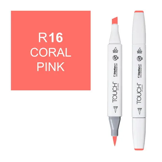 Coral Pink Touch Brush Marker 1