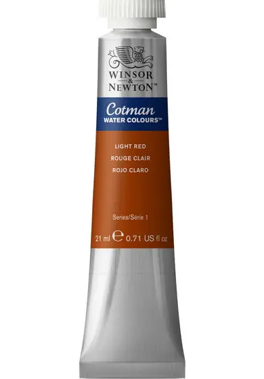 Cotman Light Red Watercolor – Winsor & Newton, 21 Ml, Series 1 1