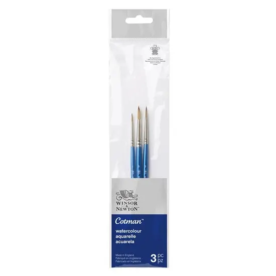 Cotman Round Brush Set – 3-Piece, Size #1 1
