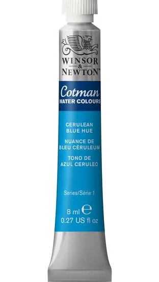 Cotman Watercolor Paint – Cerulean Blue Hue, 8 Ml Tube 1
