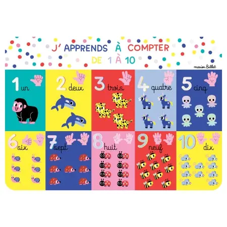 Counting Learning Napkin – French Edition (J’Apprends À Compter) 1