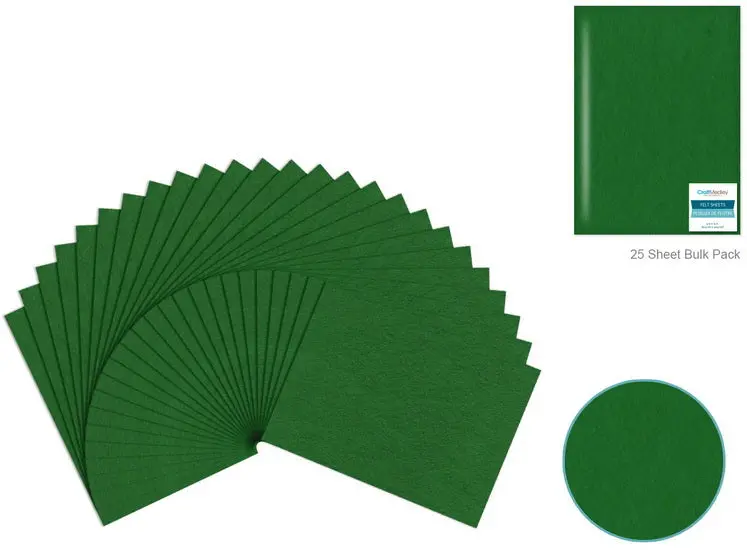 Craft Felt Sheet – Kelly Green – 29X12 Inch (73.5X30.5Cm) Roll 1