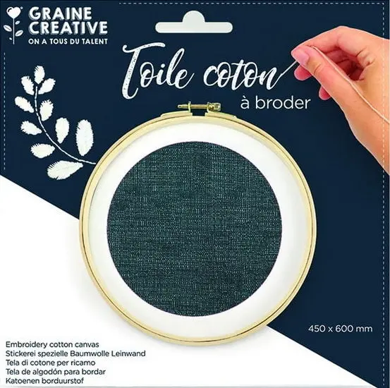 Dark Blue Cotton Embroidery Canvas – 45 X 60 Cm 1