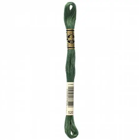 Dark Fern Green Embroidery Floss – Dmc Color #520, 8.7 Yd Skein 1