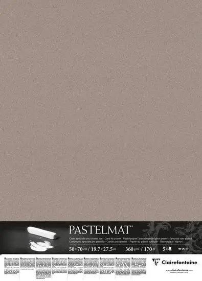 Dark Grey Pastelmat Drawing Sheet – 50 X 70 Cm Heavyweight Texture Paper 1