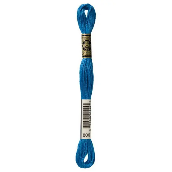 Dark Peacock Embroidery Floss – Dmc Color 806, 6-Strand Cotton 1