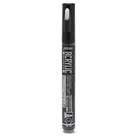 Decomarker Acrylic Paint Pen – Round Tip, 4 Mm, Precious Black 1