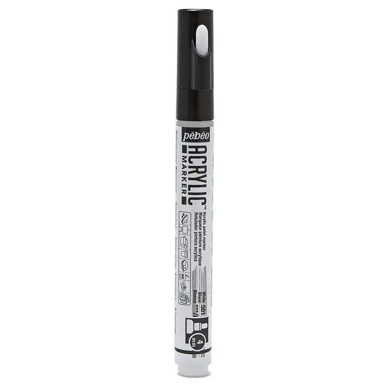 Decomarker Acrylic Paint Pen – Round Tip, 4 Mm, White 1