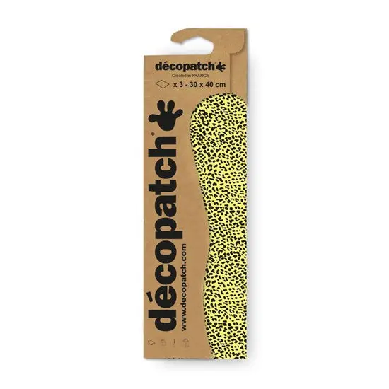 Decorative Printed Paper Sheet – Bold Yellow And Black Dot Pattern 1