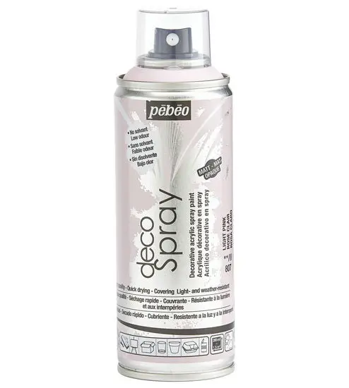 Decospray Acrylic Spray Paint – Matte Light Pink Finish, 200Ml Can 1