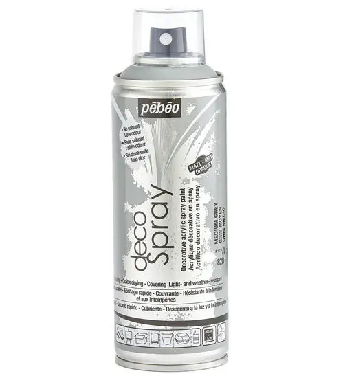 Decospray Matte Medium Grey Acrylic Spray Paint – 200 Ml Can 1