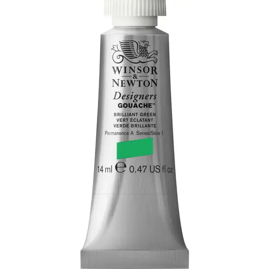 Designer’S Gouache In Brilliant Green – 14 Ml Tube (S1) 1