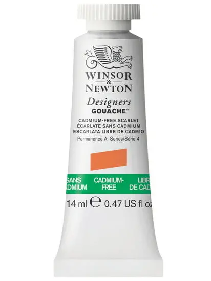 Designer’S Gouache In Cadmium-Free Scarlet, 14 Ml Tube, Series 4 1