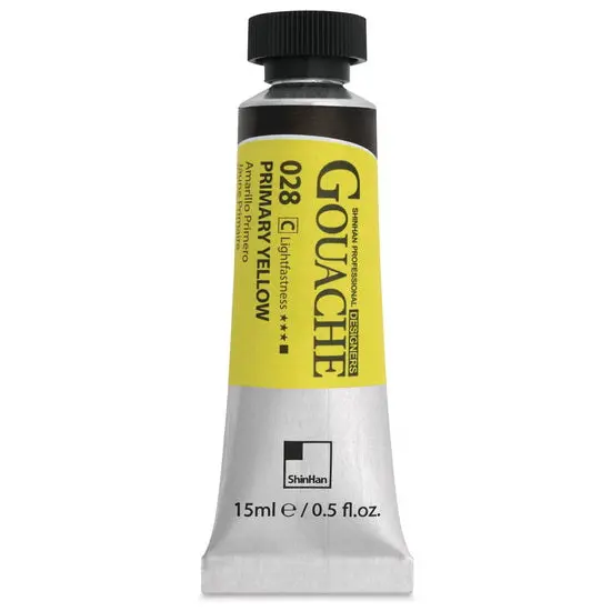 Designer’S Gouache In Primary Yellow – 15 Ml Tube 1
