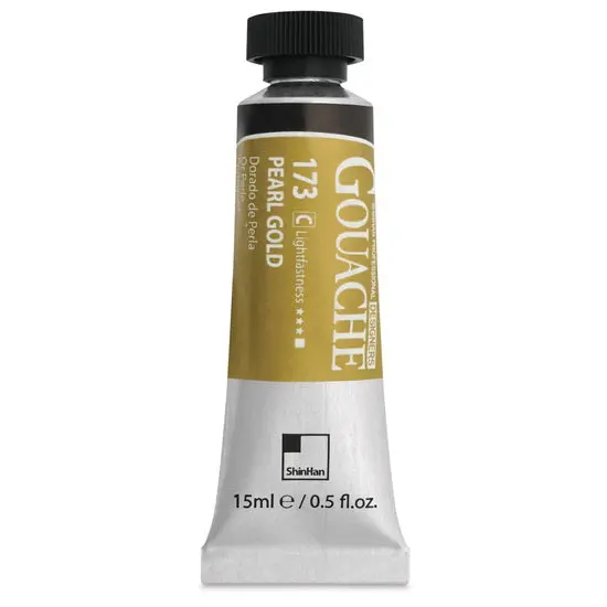 Designers Gouache – Pearl Gold Series C, 15 Ml Tube For Metallic Illustration Effects 1