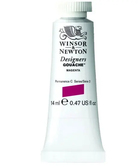 Designer’S Gouache Tube – Magenta, 14 Ml, Lightfast Formula 1