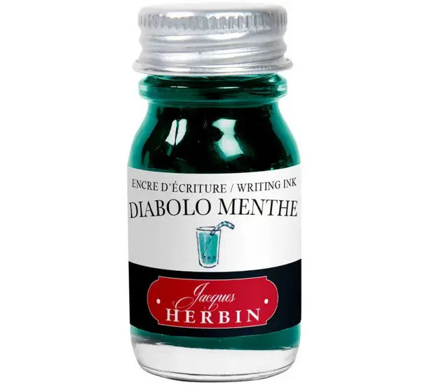 Diabolo Mint Fountain Pen Ink – 10 Ml Glass Bottle 1