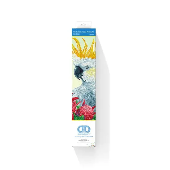 Diamond Dotz Craft Kit – White Cockatoo & Warathas Design 1