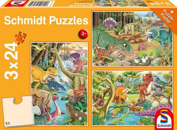 Dino Fun Art Supply Pack – 3 Sets × 24 Pieces Each 1